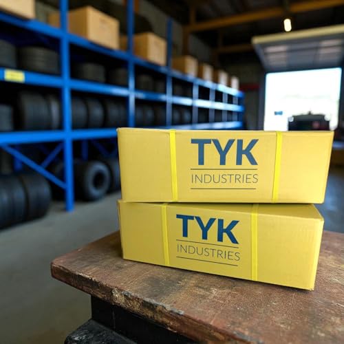 6 Pack - Two-Piece 19mm Sleeve Flange Wheel Lug Nuts, M22x1.5 Hex:33mm Black for Heavy Duty Truck Semi Truck Fit Steel Dual Wheels with Hub Piloted Seat for 26mm Bolt Hole Size by TYK Industries
