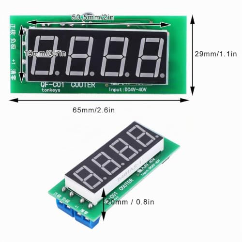 4-Digit Digital Counter Module with Memory Function, Electric Counting Meter 0-9999 Counting Range, DC 4-40V Digital Counter for Industrial Applications