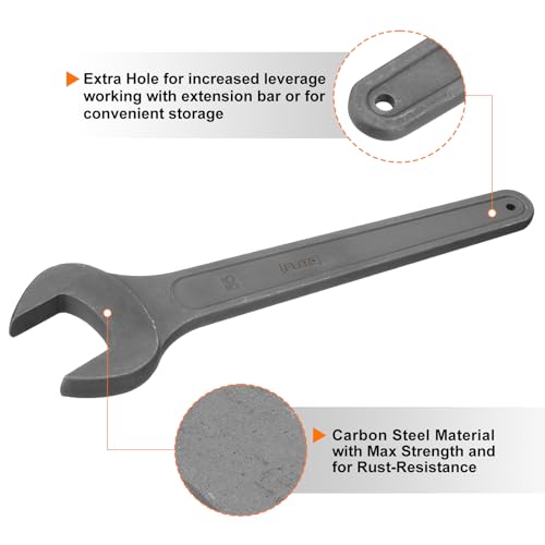 HARFINGTON Single Open Ended Spanner Wrench, 55mm (2 3/16-inch), Thicken Carbon Steel Open End Wrench Tool for Automotive Repair and Furniture Assembly, Grey