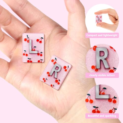 Pack of 2 L & R Cherry Pattern X-Ray Markers - Resin Radiology Marker with Adhesive Strips for Clear Left Right Labeling for Radiologists & MTR