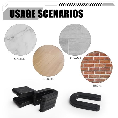 200 Horseshoe Tile Spacers, 1/4-Inch U-Shaped Plastic Spacers for Tile Leveling System Floor Wall Tile Installation 1/4"-200 Pcs
