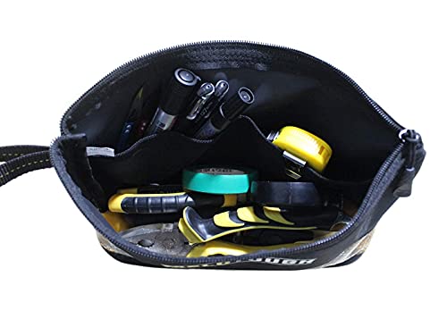 MELOTOUGH 17'' Center Tray Tool Bag with shoulder strap&Multi Tool Pouch Small Tool Bag Zipper Bag Zipper Pouches, Durable Storage Organizer Tote bag 2 Pack