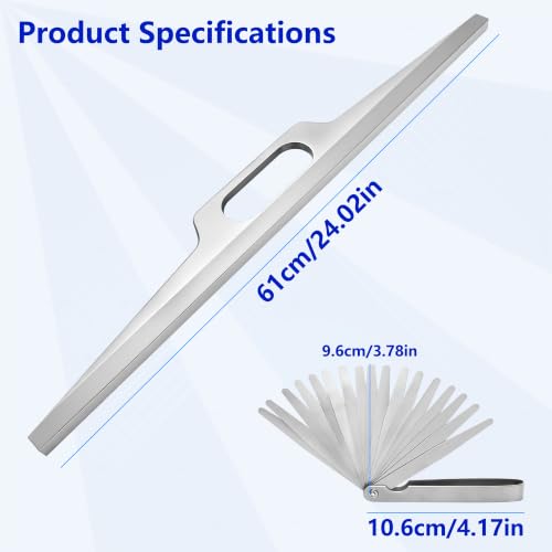 24 Inch Machinist Precision Aluminum Straight Edge Tool Blue