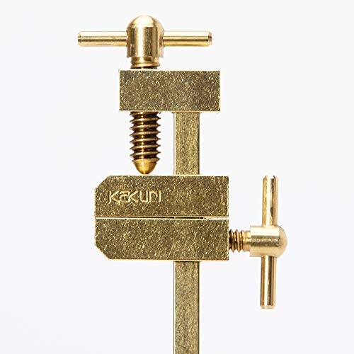 KAKURI Bar Clamps for Woodworking 10-1/2" HATAGANE Japanese Wood Clamps, Metal Parallel Clamps Tool Set 2 Pcs, Brass Gold, Made in JAPAN Gold 270mm