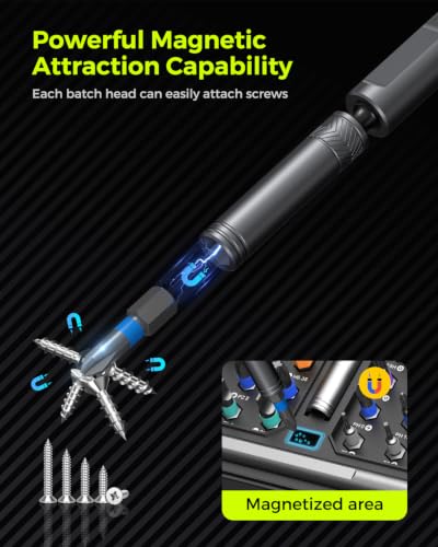 71 in 1 Ratcheting Screwdriver Set, Magnetic Multi Bit Screwdriver Kit with T Ratchet Handle, Precision Screwdriver Kit, S2 Steel Bits, Magnetizer, Electronics Repair Tool Kit for Phone Laptop PC PS5 71in 1 Black