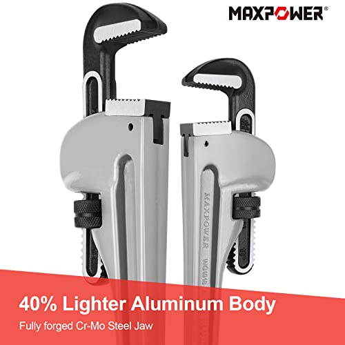 MAXPOWER 18-inch Pipe Wrench, 2.5 inch Jaw Opening Capacity
