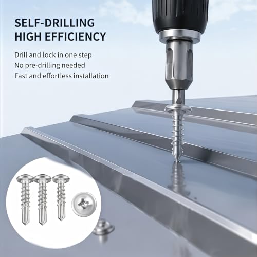 420Pcs #8/#10 Truss Head Self-Tapping Screws Kit, 410SS 420Pcs #8 #10 Truss Head