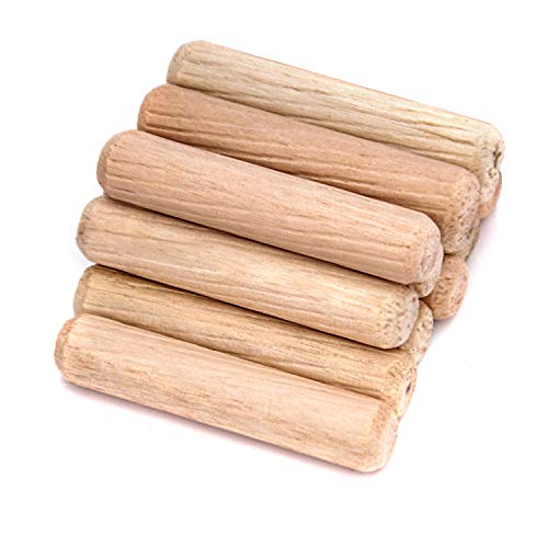 ZOENHOU 1000 PCS 5/16" x 1 1/2" Wooden Dowel Pins, Straight Dowel Rods Made of Hard Wood, Fluted Wood Dowel Plugs with Beveled Ends Tapered for Easy Insertion, Accessory Kit for Woodworking Furniture 5/16" x 1 1/2"