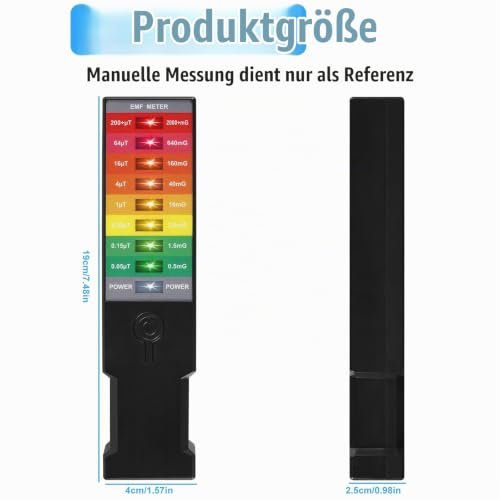 Nizirioo K3 EMF Meter Magnetic Field Detector: Magnetic Field Anti Radiation Tester Detector, Ghost Hunting Paranormal Equipment Tester for Testing Outdoor, Office Portable Magnetic Field Radiation, with Battery