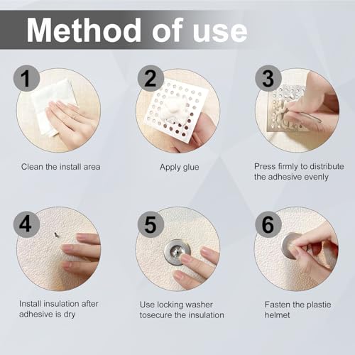 100 Set Insulation Pins，1.5 Inch Self Locking Washers Round,Insulation Stick Pins,Insulation Flat Washer Set, for Wall and Ceiling (A100PCS) A100PCS