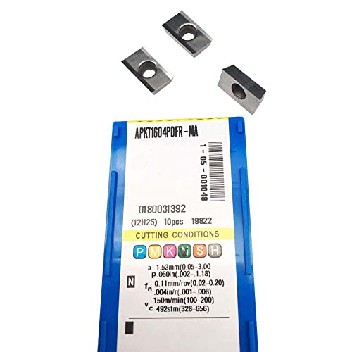 GBJ 30PCS APKT1604PDFR and APMT1135PDER Inserts for Cutting Turning Tool for BAP400R Milling Inserts Tool Holders Processing Hard Steel Parts