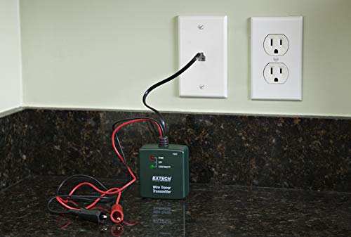 Extech TG20 Wire Tracer and Tone Generator | Tracks wires/cables, non-contact probe, RJ11 and crocodile clips, adjustable. Sensitivity