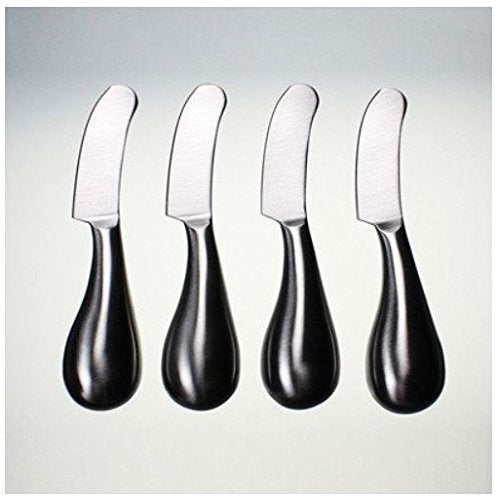 Prodyne Stainless Steel Spreaders, Set of 4, Silver Curved Handle