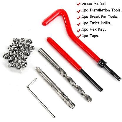 New 25pcs Thread Repair Kit Helicoil Car Pro Coil Tool M6x1.0x8.0MM US