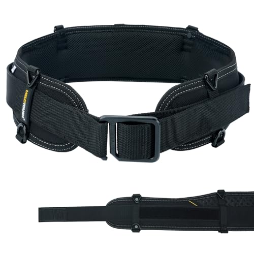 MELOTOUGH Construction Work Belt Padded Suspender Tool Belt Suspenders,and Padded Tool Belt,Electrician Tool Belt