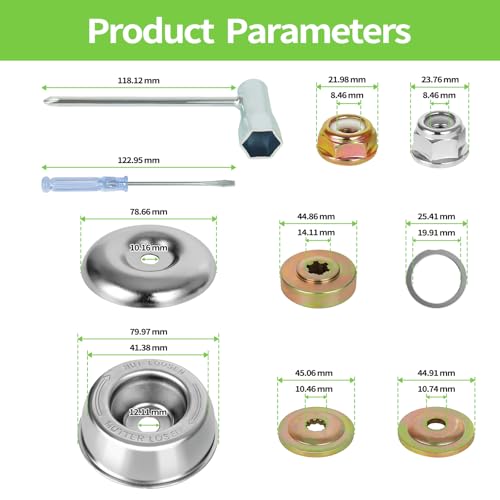 2*9 in Brush Cutter Blade +8 in Wired Trimmer Blade for Moss Grass Removal 2*9"20T+8"Wired Trimmer Blade
