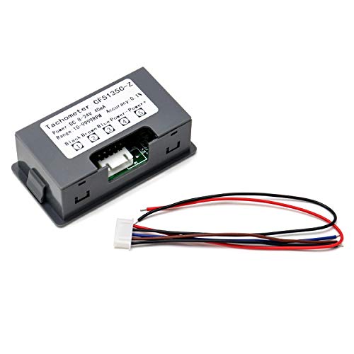 QWORK 4 Digital LED Display RPM Speed Meter Panel Inductive Hall Effect Sensor NPN Proximity Switch