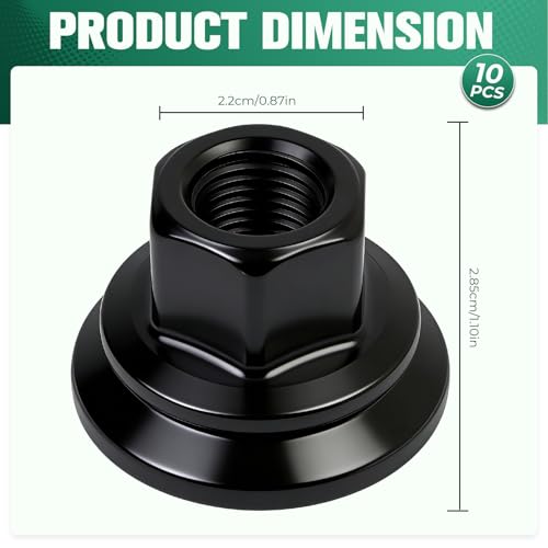 Flange Wheel Lug Nut 10-Pack Compatible with Dodge Ram 3500, 4000, 4500, 5500 2012-2024 Replaces # 6509424AA