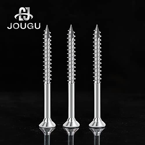 Wood Screws #6 × 1-1/2 inch Torx Star Drive Deck Screws Flat Head M3.5 × 40 Countersunk T10 Self Tapping Thread Cut 3LB Carbon Steel Galvanized (830PCS,Big Box) #6×1-1/2(M3.5×40) big box