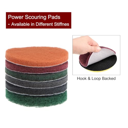 TA-VIGOR 4 Inch Drill Scrub Pads 400-600 Grit Abrasive Scouring Pad 8pc Dark Green 400-600 Grit, 8pc