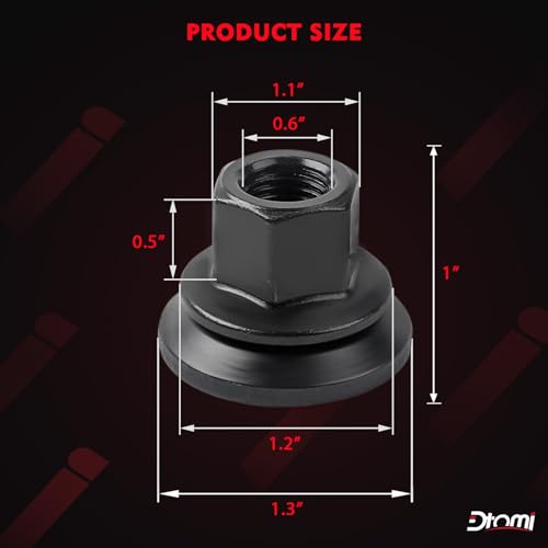 Wheel Lug Nuts Compatible with Dodge Vehicle Ram 3500 4000 4500 5500 2012-2023, M14-1.50 Flange - 22mm Hex, 28.5mm Length, Medium Replace# 6509424AA 611-936 (10PCS)