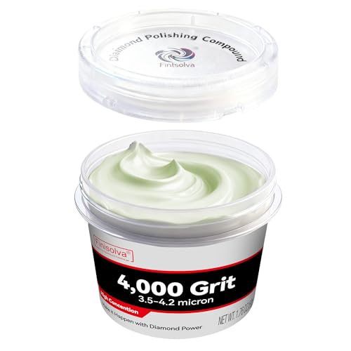 Diamond Polishing Compound 4000 Grit 50g with 100PCS Wool Felt Buffing Wheel Kit, 1/8" Shank Mandrels, Felt Wheels & Mounted Bits for Metal, Jewelry, Glass, Watches, Stone, Chrome