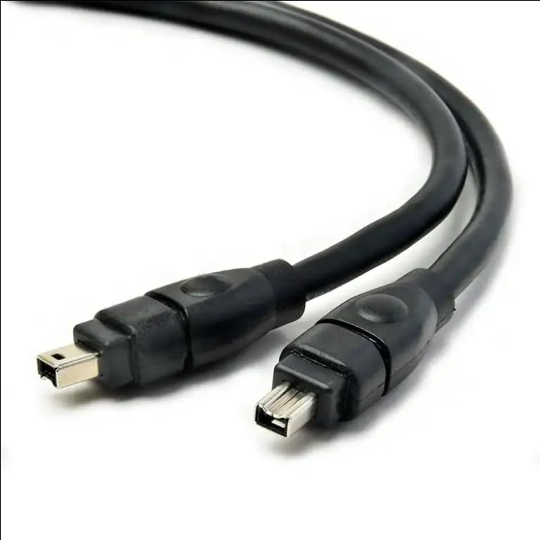 Herfair Firewire Cable IEEE 1394 4Pin to 4Pin Wire Firewire 400 Cable for DV Camera Camcorder (6ft, Firewire 400 4Pin to 4Pin) 4 Pin to 4 Pin