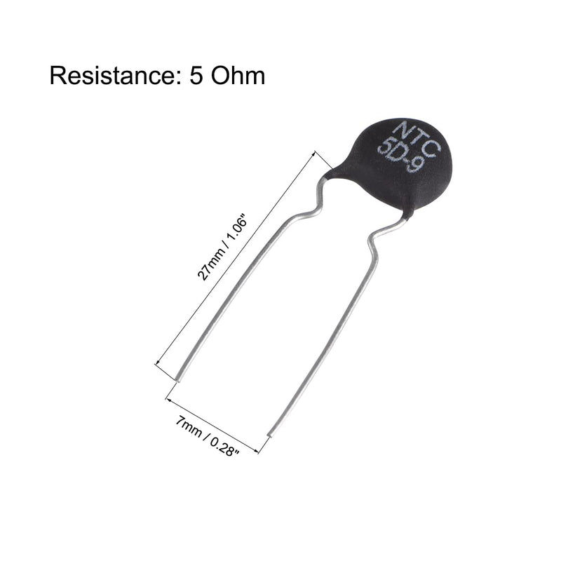 sourcing map NTC Thermistor Resistors Inrush Current 5D-9 3A 5 Ohm Pack of | Power limiters