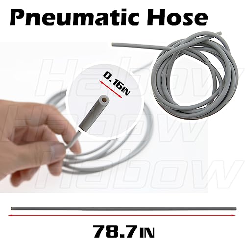 Habow 19Pcs Pneumatic-Technic-Parts Kit Compatible with Mainstream building block brand, Cylinders-Air-Pump Pressure Rod Switch Piston Hose Technic Linear Actuator MOC-Replacement-Parts.