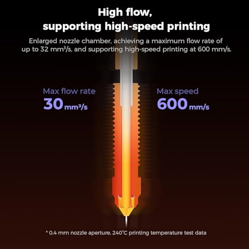 K1 K1 Max K1C Hotend Upgrades Kit, K1 Series Ceramic Heating Block Kit, 3D Printers Hotend with Integrated Quick Swap Nozzle, Supports 300°C High Temperature, 600mm s High Speed
