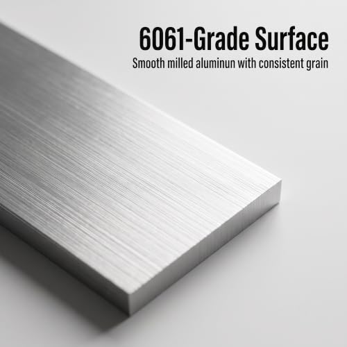 4 Pcs 12 x 3 x 1/4 Inch Aluminum Flat Bar, 305 x 75 x 6mm 6061 Aluminum Sheet Plate for DIY, Crafting, Industry