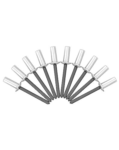 QWORK Closed End Aluminum Blind Rivets, 500 Pcs 3/16" x 1/2" Aluminum Blind Rivets with Steel Mandrel – Waterproof Sealing Fasteners for Marine, Automotive & Metal Fabrication – 4.8 x 12mm