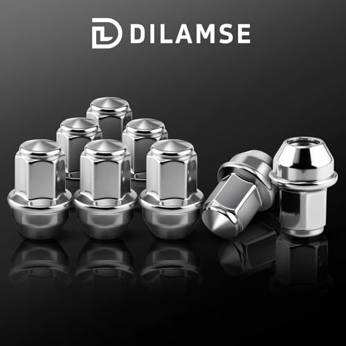 24 Pack One‑Piece Wheel Lug Nuts, M14x1.5 Thread 60° Conical Seat, 21mm Hex Chrome Alloy Steel Replacement Lugnuts, OEM Part ACPZ1012B