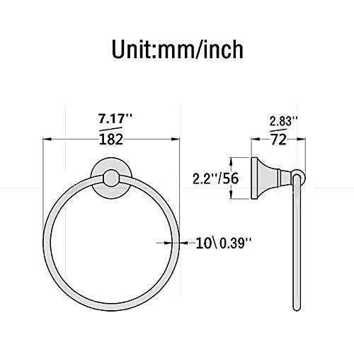 Leyden Towel Ring Antique Brass Hand Towel Holder Bathroom Accessories Brushed Shower Towel Hanger Round Wall Mounted Retro Brass