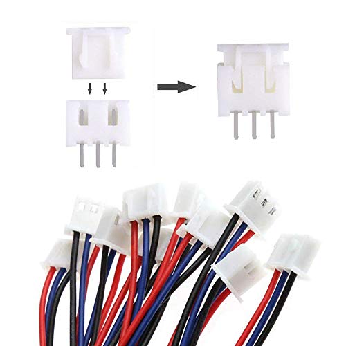 YIXISI 460 Piece JST Connector Kit, JST-XH, 2.54 mm Pitch Female Pin Header, JST Adapter Cable Plug, JST Male and Female Connector (2/3/4/5/6 Pin) White-Jst Xh