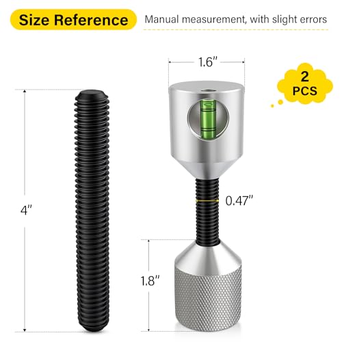 Flange Two Hole Pins Set, 304 Stainless Steel Pipe Fitting Tools with Built-in Level, 1-5/8"Diameter, Essential Pipefitter Tools for Pipe Flange Hole Positioning Alignment 1-5/8 Inch Diameter