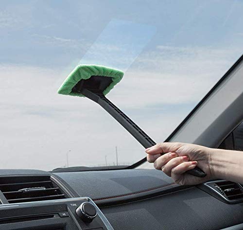 XINXIYAN Car Window Cleaner,Windshield Cleaner Tool Inside 19 Inch (Green-Rectangle)