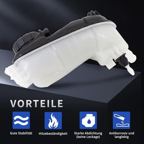 Expansion Tank Coolant Coolant Overflow Tank 2465000049, Engine Coolant Expansion Collection Tank, Replacement for A-Class W176 B-Class W246 CLA C117 X117 GLA Class X156 2011-2019