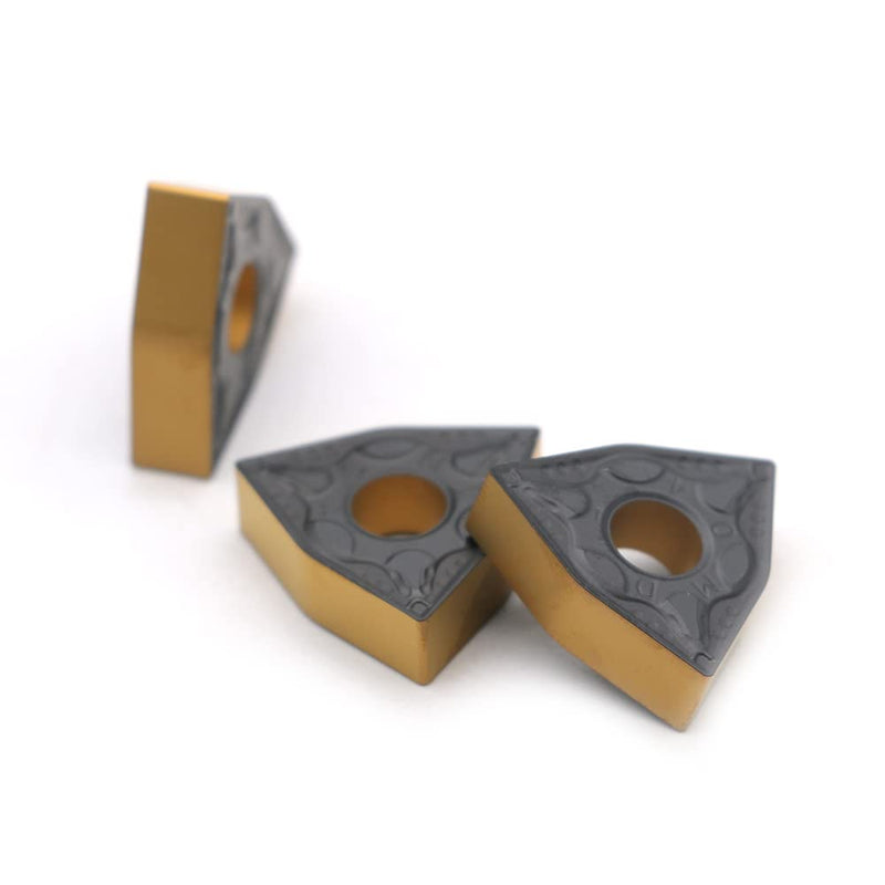 CDBP CNC carbide inserts indexable inserts WNMG080404 WNMG431 - universal steel machining, turning inserts -TiN coating, 10 pieces WNMG431-MD