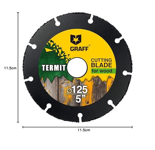 Graff Termit Flex Disc for Wood 125 mm / 115 mm, Angle Grinder Wood Cutting Disc (Wood Carving Disc) for Wood Carving and Cutting Speedcutter Diameter 125 mm - wood cutting disc
