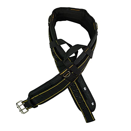 MELOTOUGH 1 PCS Padded Tool Belt with handle strap Construction Work Belt with 4 ring snap hook + Small Tool Holder, Min Work Organizer Tool Pouch and Knife Holder with Snap Clip