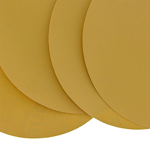 Dura-Gold Premium 6" Gold PSA Sanding Discs - 600 Grit (Box of 50) Pure Gold Superior Tack Cloths - Tack Rags (Box of 12)