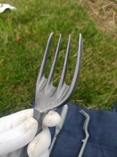 Heavy Duty Garden Tools Set with Elegant Design, 4-Piece Zinc Alloy Kit Includes Large Shovel, Hand Trowel, 2 & 4 Prong Cultivator for Gardening