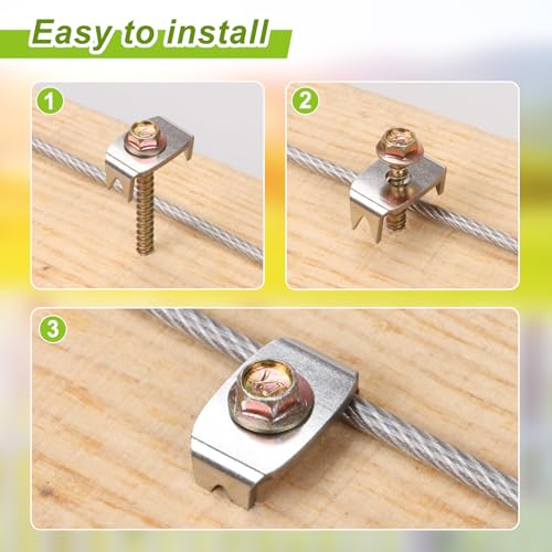 Insaga Fence Staples 100 Pack Reusable Wire Fence Fasteners for Softwood 1.8''x100pcs