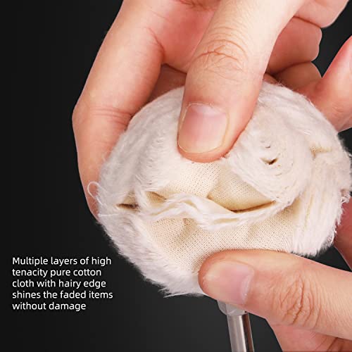 Polishing Disc for Drill, SPTA Polishing Attachment Cordless Screwdriver – Includes High-Quality Hex Shank – Gentle Polishing Wheels for Drill – 8-Piece Polishing Attachment -PMMIX001