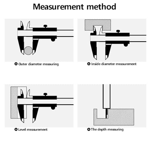 Calliper Analogue 150 mm, Calliper Analogue 0.02 mm | Accuracy calliper analogue with locking screw for household and industrial measurement, measuring tool Vernier caliper analogue 150 mm