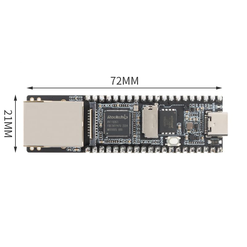 Luckfox Pico Plus Board Micro Linux AI Development Board RV1103 Integrates ARM Cortex-A7/RISC-V MCU/NPU/ISP with Ethernet Port Supports int4 int8 int16 NPU 64MB DDR2 0.5TOPS