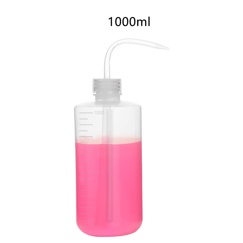 stonylab Chemical Wash Bottle, 4-Pack Plastic Safety Lab Squeeze Wash Bottle, LDPE with Narrow Mouth, 1000 ml / 4 Bottle