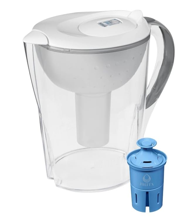 Brita Large 10 Cup Pacifica White Water Filter Pitcher withFilter (36515)
