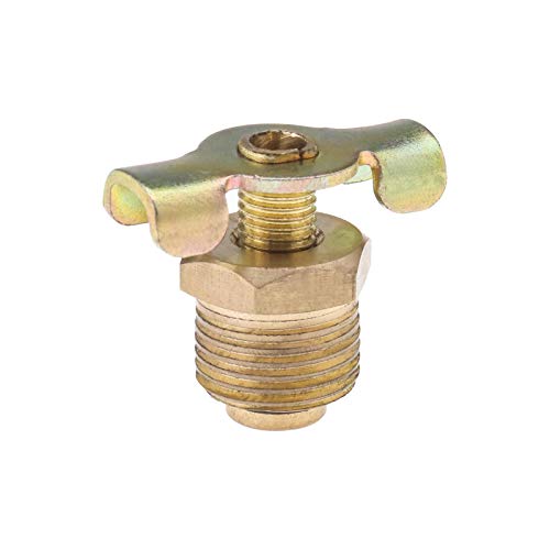 2Pcs Drain Cock for Hotdog Air Compressor Exhaust Bleed Rotating Control BSP Thread -Brass(3/8 Bsp)